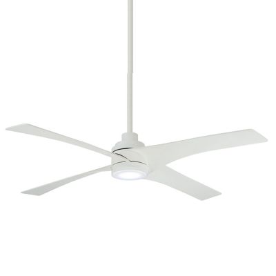 Minka Aire Swept LED Ceiling Fan - Color: White - Blade Color: White - F543