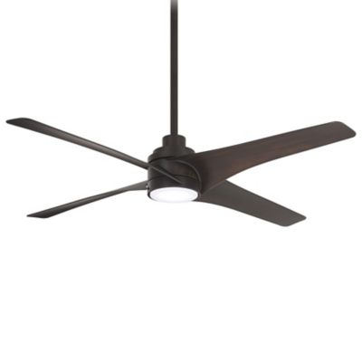 Minka Aire Swept LED Ceiling Fan - Color: Brown - Blade Color: Brown - F543