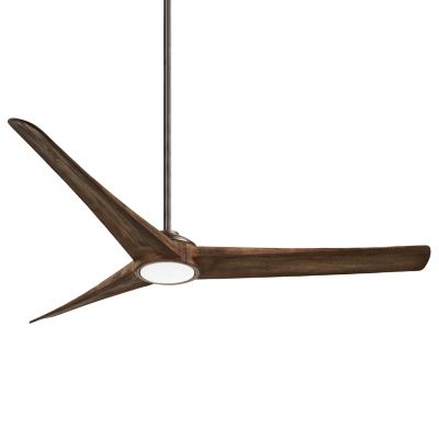 Minka Aire Timber Smart Ceiling Fan - Color: Wood tones - Blade Color: Aged