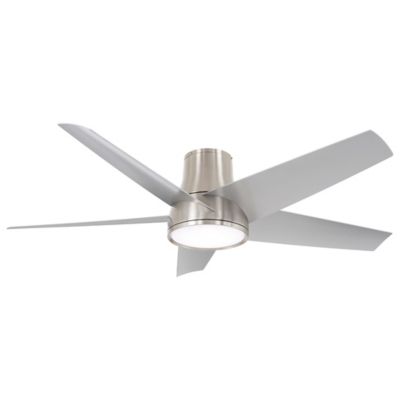 Minka Aire Chubby II LED Flushmount Smart Ceiling Fan - Color: Silver - Num