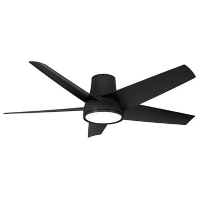 Minka Aire Chubby II LED Flushmount Smart Ceiling Fan - Color: Black - Numb