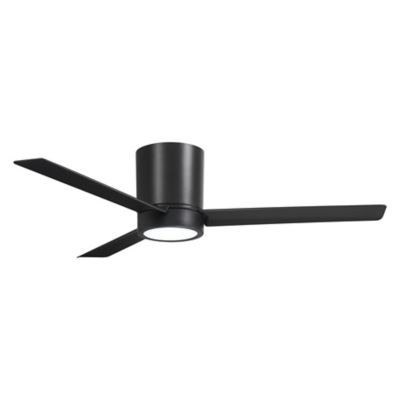 Minka Aire Roto Flushmount LED Ceiling Fan - Color: Black - F644L-CL