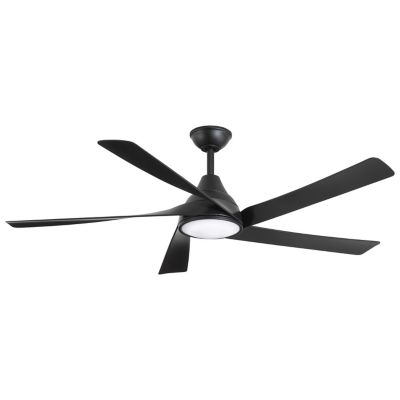 Minka Aire Transonic LED Ceiling Fan - Color: Black - Blade Color: Black - 