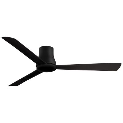 Minka Aire Simple Flushmount Outdoor Ceiling Fan - Color: Black - Blade Col