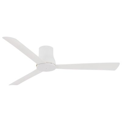 Minka Aire Simple Flushmount Outdoor Ceiling Fan - Color: White - Blade Col