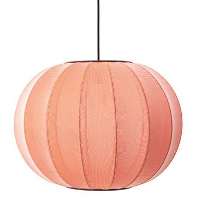 Made By Hand Knit-Wit Round Pendant Light in Pink, Size: Small
