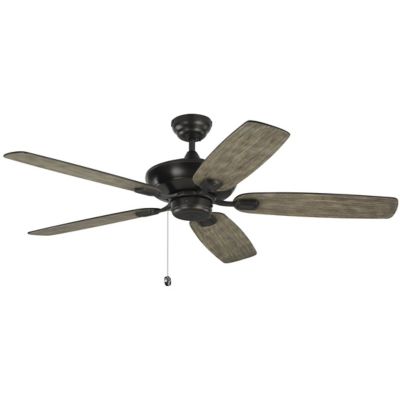 Alder & Ore Emerson Max Ceiling Fan - Color: Grey - Blade Color: Aged Pewter with Light Grey Weathered Oak Blades