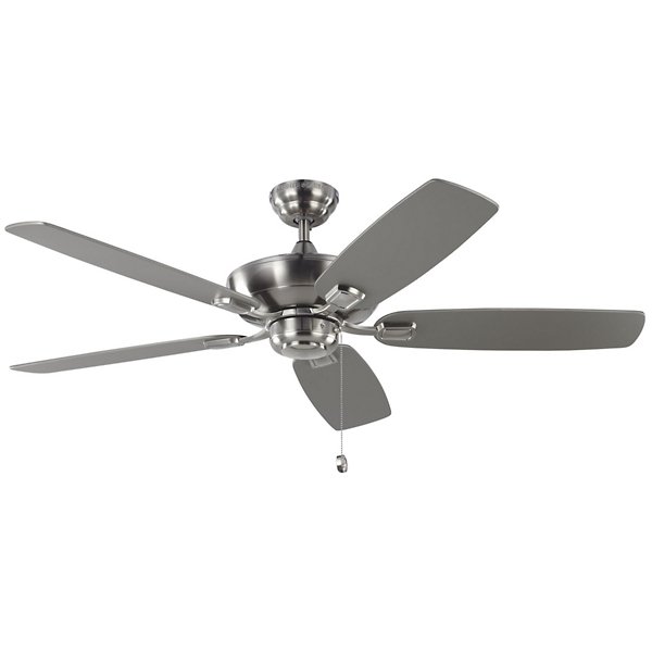 Alder & Ore Emerson Max Ceiling Fan - Color: Silver - Blade Color: Brushed Steel with Silver and American Walnut Blades