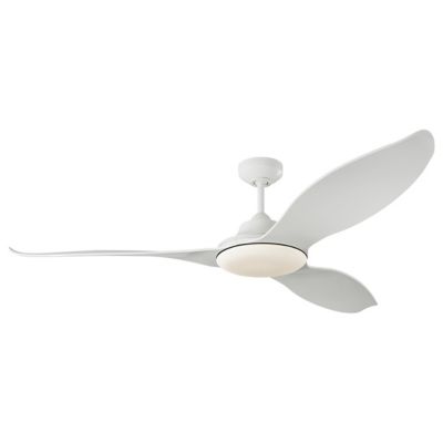 Visual Comfort Fan Stockton LED Ceiling Fan - Color: White - Blade Color: M