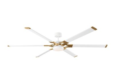 Visual Comfort Fan Loft LED Ceiling Fan - Color: White - 6LFR72RZWBBSD