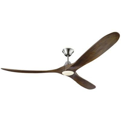 Visual Comfort Fan Maverick Max LED Ceiling Fan - Color: Brown - Blade Colo