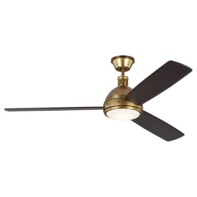 Visual Comfort Fan Hicks LED Ceiling Fan - Color: Brass - Blade Color: Dark