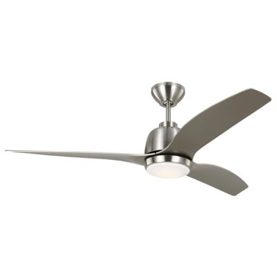 Visual Comfort Fan Avila LED Ceiling Fan - Color: Silver - 3AVLR54BSD