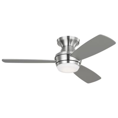 Visual Comfort Fan Ikon LED Flushmount Ceiling Fan - Color: Silver - 3IKR44