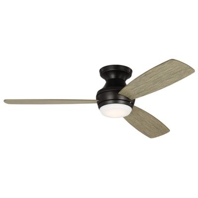 Visual Comfort Fan Ikon LED Flushmount Ceiling Fan - Color: Black - 3IKR52A