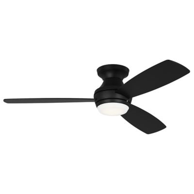 Visual Comfort Fan Ikon LED Flushmount Ceiling Fan - Color: Black - 3IKR52M