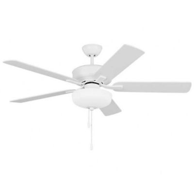 Visual Comfort Fan Linden Ceiling Fan in White, 5 Blades