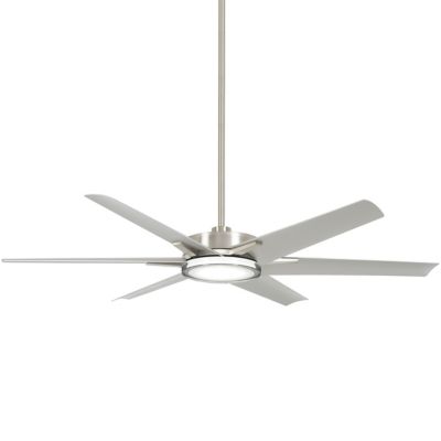 Minka Aire Deco Outdoor CCT LED Ceiling Fan- Wet-Rated - - Color: Silver - 