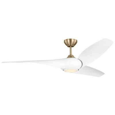 Visual Comfort Fan Topan Smart LED Ceiling Fan in Brass, 3 Blades