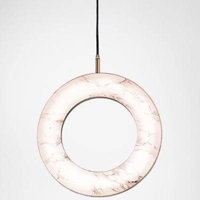 Marc Wood Studio Rosa Ring LED Pendant Light - Color: White - Size: 1 light