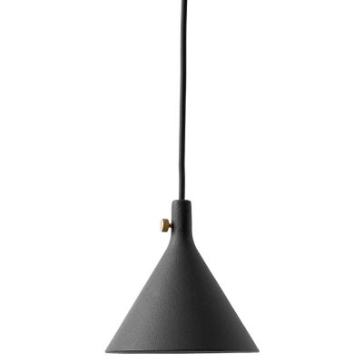 Audo Copenhagen Cast Conical Mini Pendant Light - Color: Black - Size: 1 li