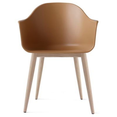 Audo Copenhagen Harbour Dining Armchair, Wood Base in Yellow