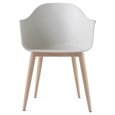 Audo Copenhagen Harbour Dining Armchair, Wood Base in White