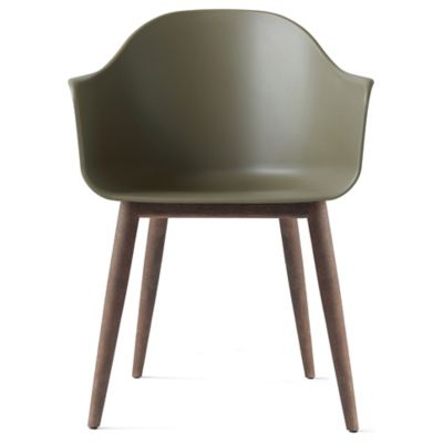 Audo Copenhagen Harbour Dining Armchair, Wood Base - Color: Green - 9350639