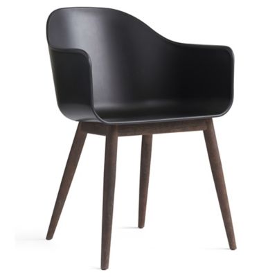 Audo Copenhagen Harbour Dining Armchair, Wood Base in Black