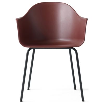 Audo Copenhagen Harbour Side Chair, Steel Base - Color: Red - 9340539-0001Z