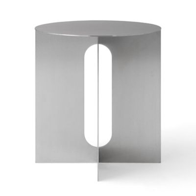 Audo Copenhagen Androgyne Side Table, Metal Base in Grey
