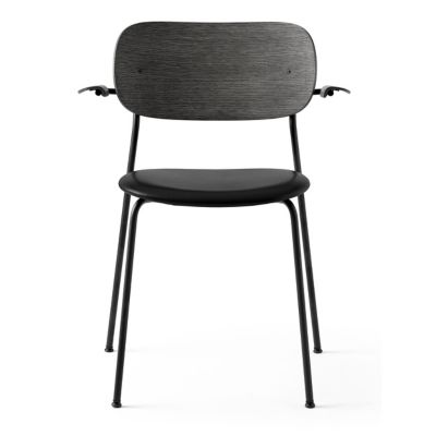 Audo Copenhagen Co Armchair, Partially Upholstered - Color: Black - 1165001