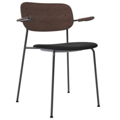 Audo Copenhagen Co Armchair, Partially Upholstered - Color: Black - 1165009