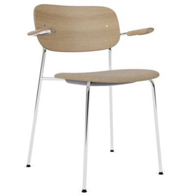 Audo Copenhagen Co Armchair, Partially Upholstered in Beige