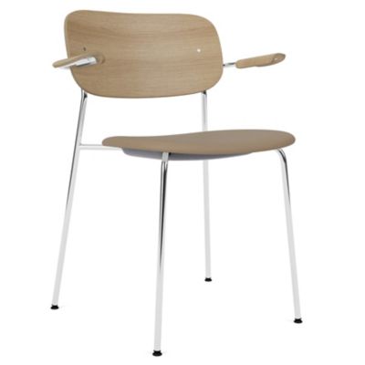 Audo Copenhagen Co Armchair, Partially Upholstered in Grey