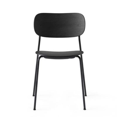 LOUIS modern black upholstered glamour New York-style steel chair 49x55x95