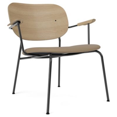Audo Copenhagen Co Lounge Chair, Partially Upholstered in Brown