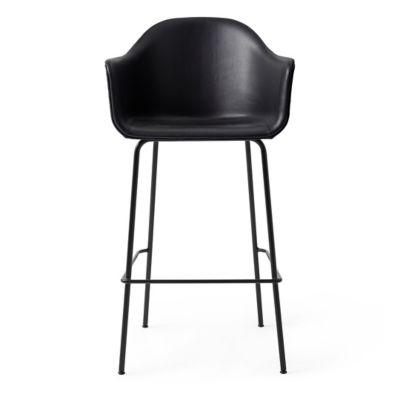 Audo Copenhagen Harbour Upholstered Bar/Counter Stool in Black SKU:MEN1937785 sku MEN1937785