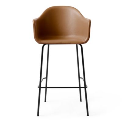 Audo Copenhagen Harbour Upholstered Bar/Counter Stool in Brown