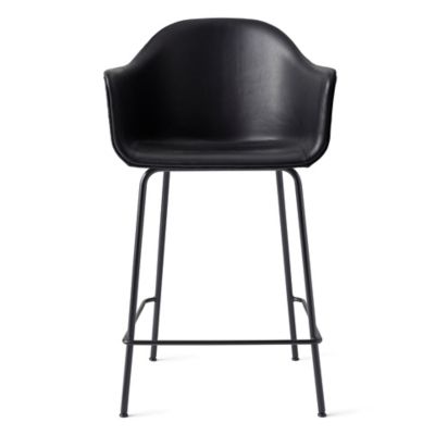Audo Copenhagen Harbour Upholstered Bar/Counter Stool in Black