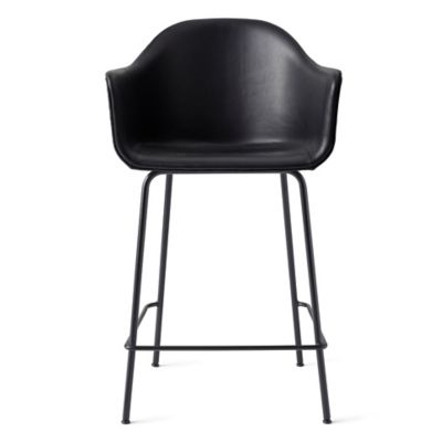 Audo Copenhagen Harbour Upholstered Bar/Counter Stool - Color: Black - 9343