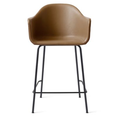 Audo Copenhagen Harbour Upholstered Bar/Counter Stool - Color: Brown - 9343