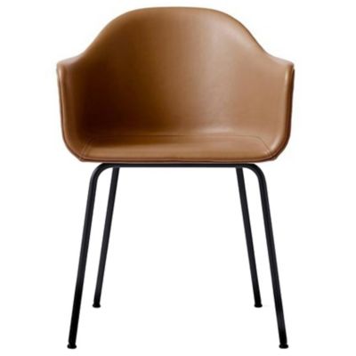 Audo Copenhagen Harbour Armchair, Steel Base, Fully Upholstered - Color: Br