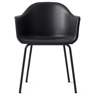 Audo Copenhagen Harbour Armchair, Steel Base, Fully Upholstered in Black