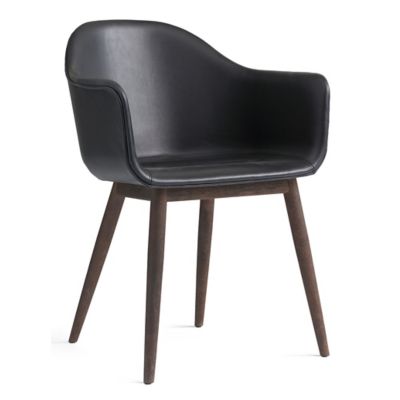 Audo Copenhagen Harbour Armchair, Wood Base, Fully Upholstered - Color: Bla