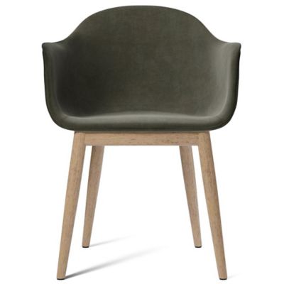 Audo Copenhagen Harbour Armchair, Wood Base, Fully Upholstered - Color: Bro