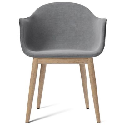 Audo Copenhagen Harbour Armchair, Wood Base, Fully Upholstered in Brown