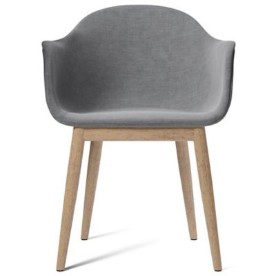 Audo Copenhagen Harbour Armchair, Wood Base, Fully Upholstered - Color: Bro