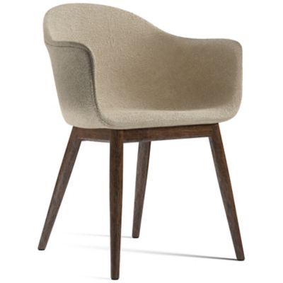Audo Copenhagen Harbour Armchair, Wood Base, Fully Upholstered in Cream