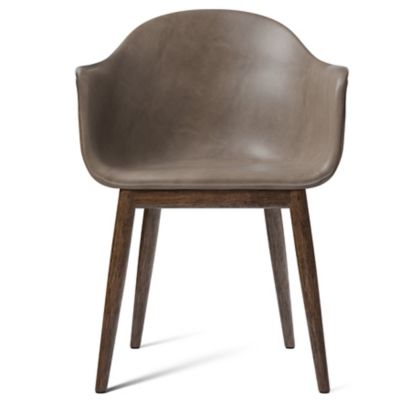 Audo Copenhagen Harbour Armchair, Wood Base, Fully Upholstered - Color: Gre